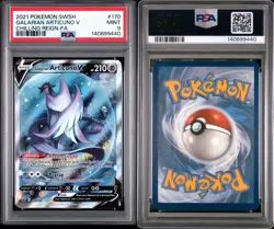 2021 POKEMON SWORD & SHIELD CHILLING REIGN FULL ART/GALARIAN ARTICUNO V PSA 9 - Image 3