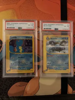 2002 Pokemon Expedition Squirtle & Blastoise (Lot Of 2) Both PSA 6 - Image 1