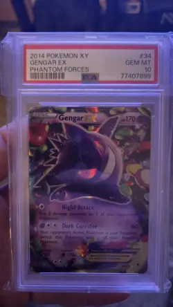 Pokemon Gengar EX 34 XY Phantom Forces PSA 10 - Image 1