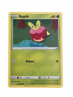 New: 2021 Pokemon TCG Applin Evolving Skies 017 Regular Common - Image 1