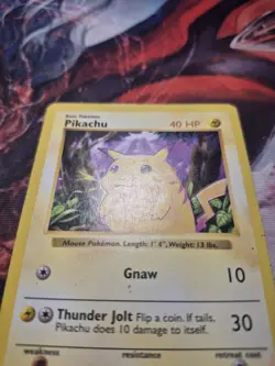 Pokemon Pikachu 58/102 Base Set Shadowless Yellow Cheeks MP WOTC English 1999 - Image 2