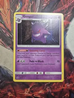 Pokemon Gengar Holo Rare Sun & Moon Crimson Invasion #38 38/111 LP - Image 1