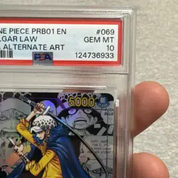 2024 ONE PIECE PRB01-PREMIUM BOOSTER MANGA ALT ART TRAFALGAR LAW PSA 10 - Image 5