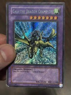 Yugioh Gaia the Dragon Champion LOB-102 Secret Rare Unlim HP Holo Bleed - Image 3