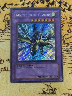 Yugioh Gaia the Dragon Champion LOB-102 Secret Rare Unlim HP Holo Bleed - Image 4
