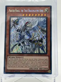 YuGiOh! - Master Peace, the True Dracoslaying King BLMM-EN127 Secret Rare 1st NM - Image 1