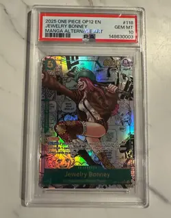 2025 One Piece Legacy of the Master Jewelry Bonney Manga Art SSP OP12-118 PSA 10 - Image 1