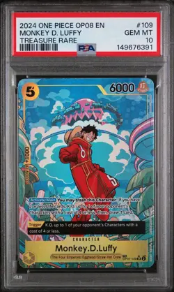 Monkey.D.Luffy (TR) OP07-109 Two Legends Foil PSA 10 - Image 1