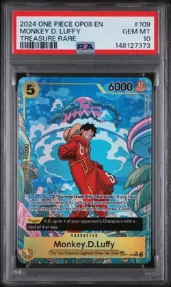 Monkey.D.Luffy Psa 10 (TR) OP07-109 Two Legends Foil - Image 1