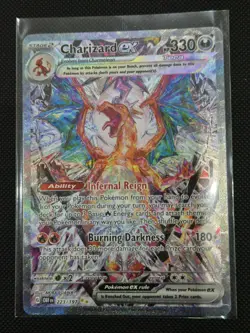 Charizard EX Holo Pokemon Card 223/197 Sv03: Obsidian Flames Ungraded NM - Image 1