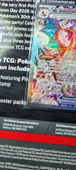 Pokemon TCG Obsidian Flames Charizard EX Card 223/197 NM Condition - Image 5
