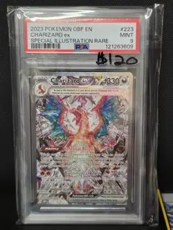 2023 Charizard EX Pokemon Obsidian Flame 223/197 Special Illustration Rare PSA 9 - Image 1