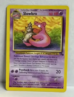 Pokemon TCG Slowbro Fossil Unlimited Uncommon Card 43/62 LP-NM Condition - Image 1