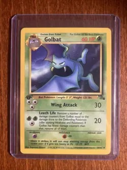[NM] 1999 Pokemon Fossil Golbat 1st Edition #34/62 Uncommon - Image 1