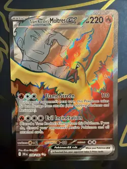 Pokemon TCG Team Rockets Moltres EX 208/182 Destined Rivals - Image 1