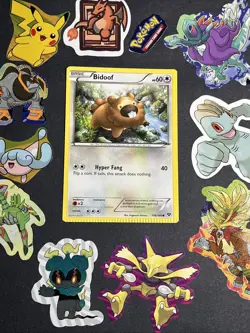 Pokemon TCG Bidoof 106/146 XY Base Set Regular Common Crimp Error Card - Image 1