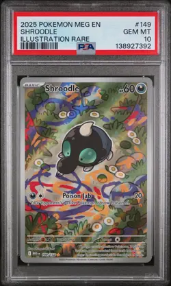 Shroodle Pokemon Meg En-Mega Evolution 149/132 PSA 10 - Image 1