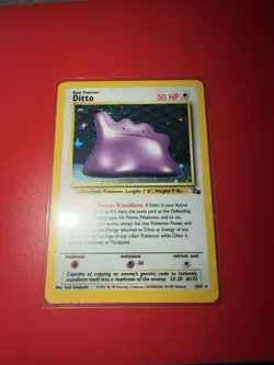 Pokemon TCG Ditto Fossil 3/62 Holo Unlimited Holo Rare 1999 WOTC LP - Image 1