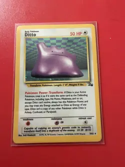 Pokemon TCG Ditto Fossil 3/62 Holo Unlimited Holo Rare 1999 WOTC LP - Image 4