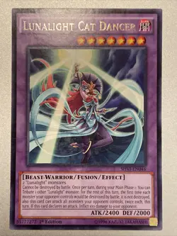 1x Lunalight Cat Dancer SHVI-EN046 1st Edition Rare/Uncommon NM/Mint Yugioh - Image 1