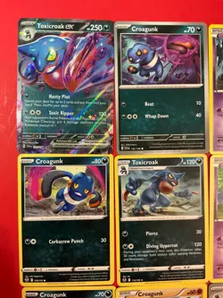 16 Croagunk Toxicroak EX pokemon Rare Holo mixed All Different unique collection - Image 2