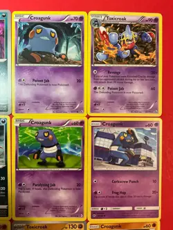 16 Croagunk Toxicroak EX pokemon Rare Holo mixed All Different unique collection - Image 3
