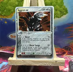 Pokemon Aggron ex 95/100 Ultra Rare Holo EX Sandstorm 2003 Card *SWIRL* - Image 1