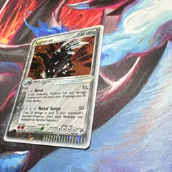 Pokemon Aggron ex 95/100 Ultra Rare Holo EX Sandstorm 2003 Card *SWIRL* - Image 3