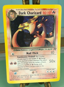 Dark Charizard Team Rocket Holo #4/82 Vintage Pokemon Card WOTC 2000 Card TCG - Image 3