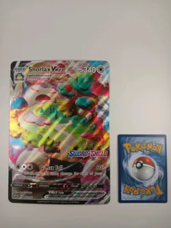 Pokemon Snorlax VMAX JUMBO Card 142/202 Stamped Gamestop Promo- NM - Image 1
