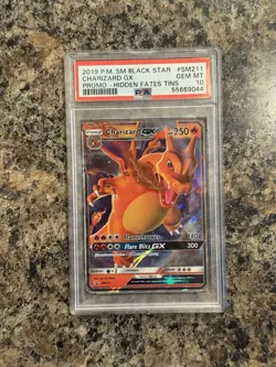 PSA 10 Charizard GX Promo Hidden Fates Pokemon TCG SM Black Star - Image 1