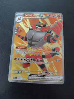 Incineroar ex 187/162 Sv05: Temporal Forces Holo Full Art Pokemon TCG nm- - Image 1