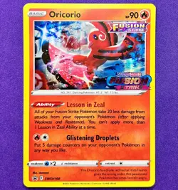 Oricorio (Prerelease) | SWSH168 | Fusion Strike Promo | Pokemon TCG Card Holo MP - Image 1