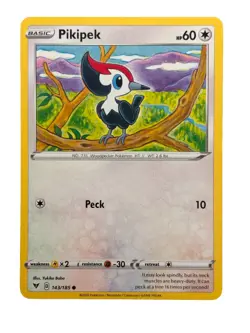 New: 2020 Pokemon TCG Pikipek 143 Swsh04: Vivid Voltage Regular Common - Image 1