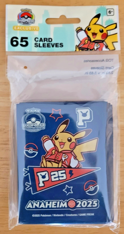 Pokemon World Championships 2025 Anaheim Varsity Pikachu Card Sleeves Exclusive - Image 1