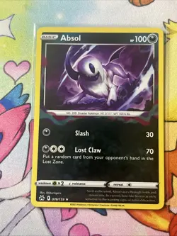 Absol - 076/159 - Holo Rare - Reverse Holo VLP, English Pokemon Crown Zenith - Image 1