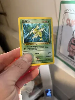 Pokemon TCG Scyther Jungle 10/64 Holo Unlimited Holo Rare - Image 1