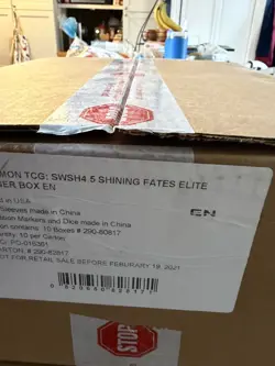Pokemon TCG Shining Fates Elite Trainer Box Case of 10 ETBs Factory Sealed - Image 2
