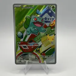 Pokemon Bulbasaur MEPI 037 Stamped Holo Basic Plant 80 HP Leech Seed 2025 - Image 1