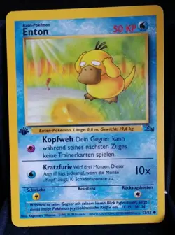 Pokemon TCG Enton 53/62 Fossil 1st Edition Deutsch Excellent - Image 1
