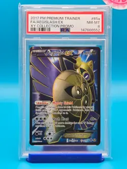 PSA 8 - 2017 POKEMON PREMIUM TRAINER XY COLLECTION PROMO 65a FULL ART/AEGISLASH - Image 1