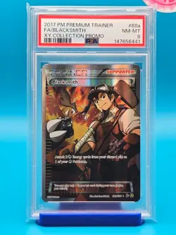 PSA 8 - 2017 POKEMON PREMIUM TRAINER XY COLLECTION PROMO 88a FULL ART/BLACKSMITH - Image 1