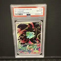 Pokemon TCG PSA 10 Bulbasaur 133/132 IR Mega Evolution Holo - Image 1