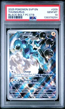 2025 POKEMON SVP EN-SV BLACK STAR PROMO #209 THUNDURUS PSA 10 - Image 1