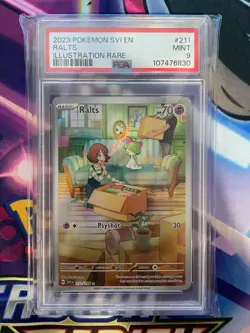 2023 Pokemon SVI En-Scarlet & Violet Illustration Rare #211 Ralts PSA 9 - Image 1