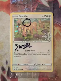 Stantler ~SWIRL~ 125/189 Factory Sealed Snowflake Stamped Cosmo Holo Pokemon NM - Image 1
