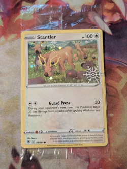 Stantler ~SWIRL~ 125/189 Factory Sealed Snowflake Stamped Cosmo Holo Pokemon NM - Image 3