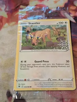 Stantler ~SWIRL~ 125/189 Factory Sealed Snowflake Stamped Cosmo Holo Pokemon NM - Image 5
