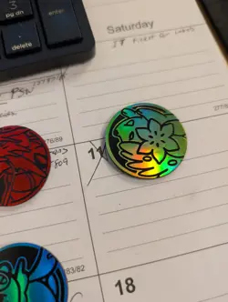 Pokemon TCG Mini Green Holo Shaymin Coin - Image 1