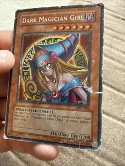 2003 Yu-Gi-Oh! Dark Magician Girl MFC Magician’s Force Secret Rare DAMAGED - Image 2